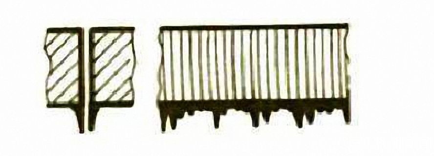 两边产生长的不规则的细丝状毛刺 两边产生长的不规则的细丝状毛刺